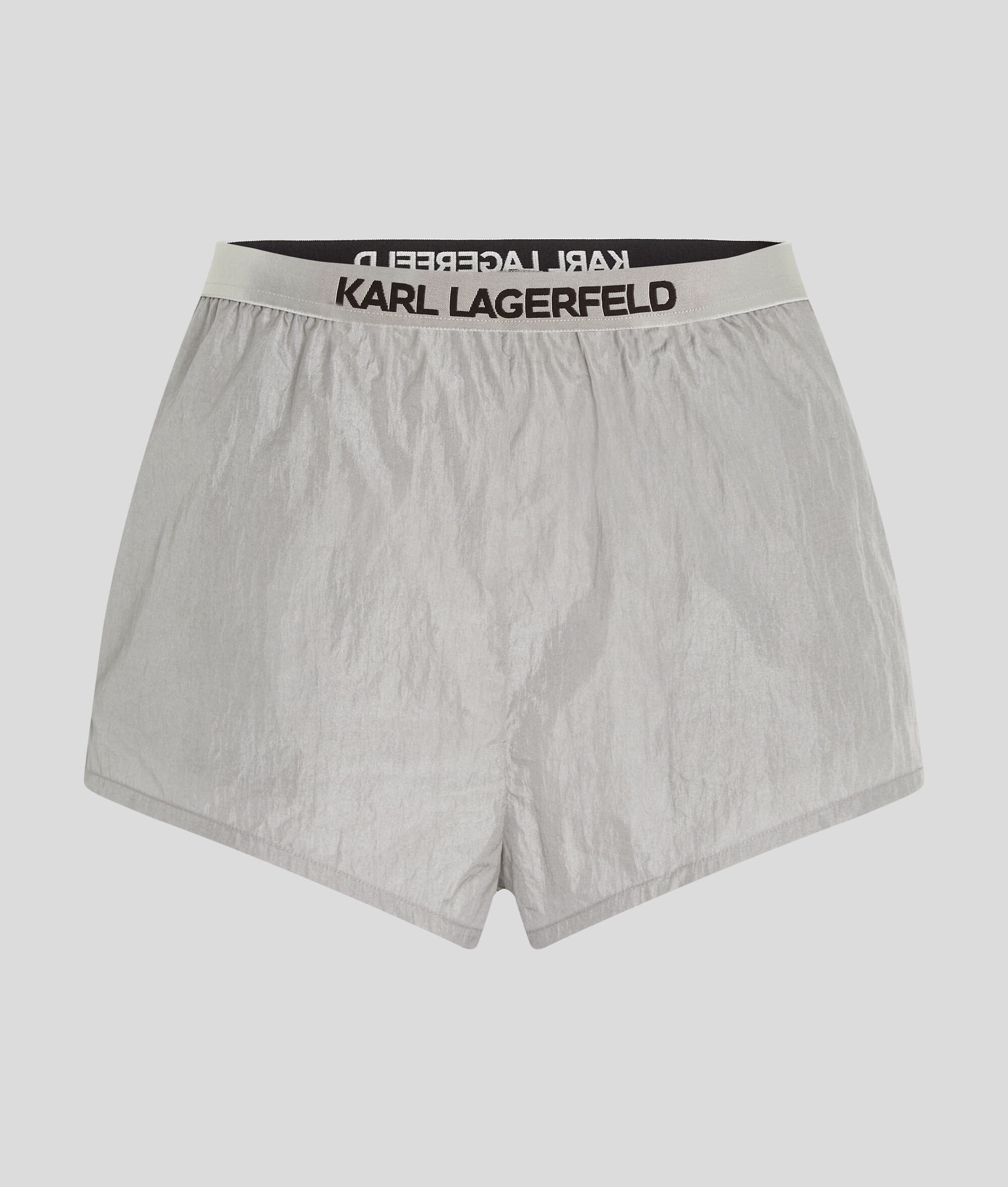 (image for) Performance-Driven KARL LOGO HIGH-WAIST BEACH SHORTS